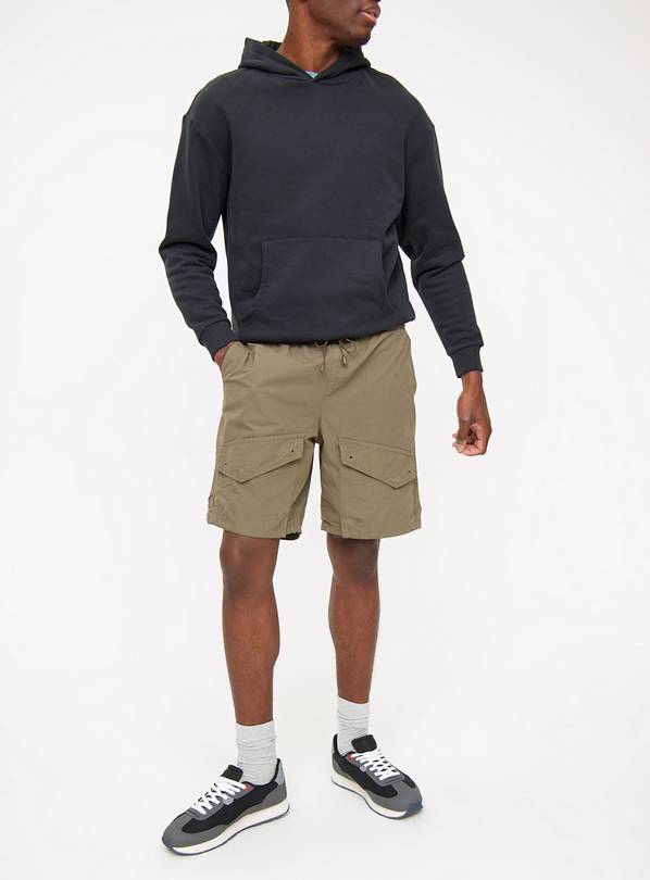 Khaki Cargo Pull On Shorts  38