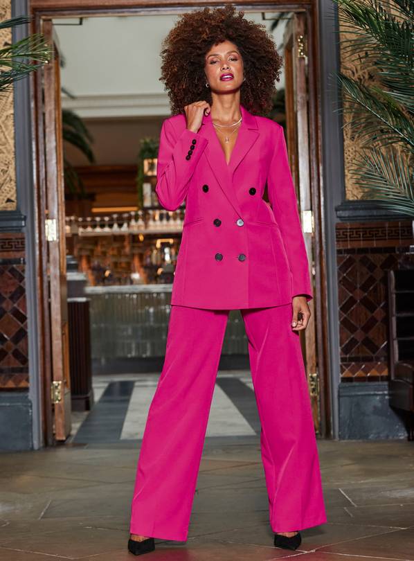 Hot pink 2024 longline blazer