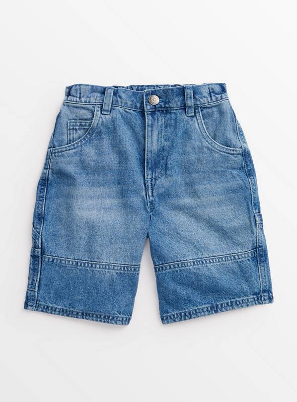 Mid Wash Wide Fit Denim Shorts 14 years