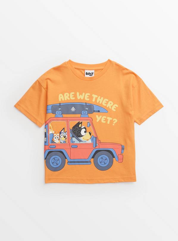 Bluey Orange Are We There Yet? T-Shirt 1-2 years
