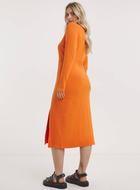 Simply be orange on sale dress