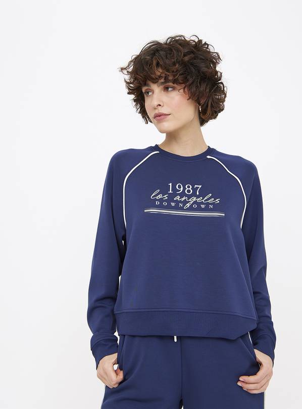 Navy 1987 Downtown LA Graphic Sweatshirt XXL