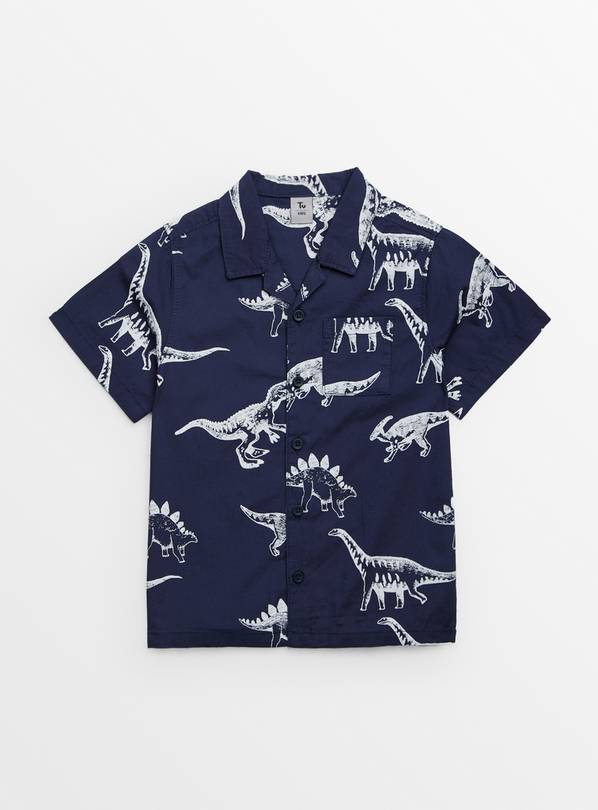 Navy Coord Dino Print Shirt 1-2 years