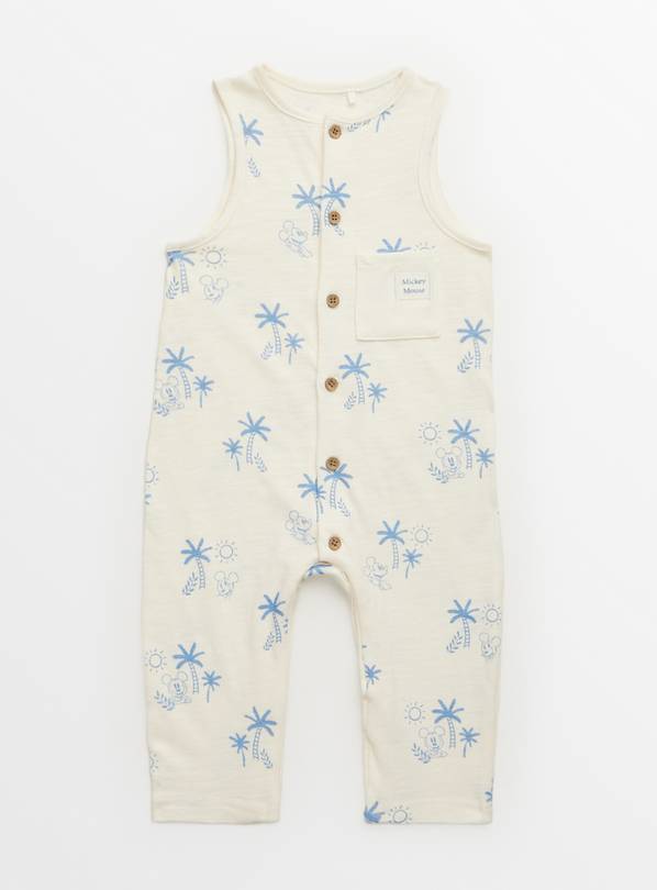 Disney Mickey Mouse Cream & Blue Romper 18-24 months