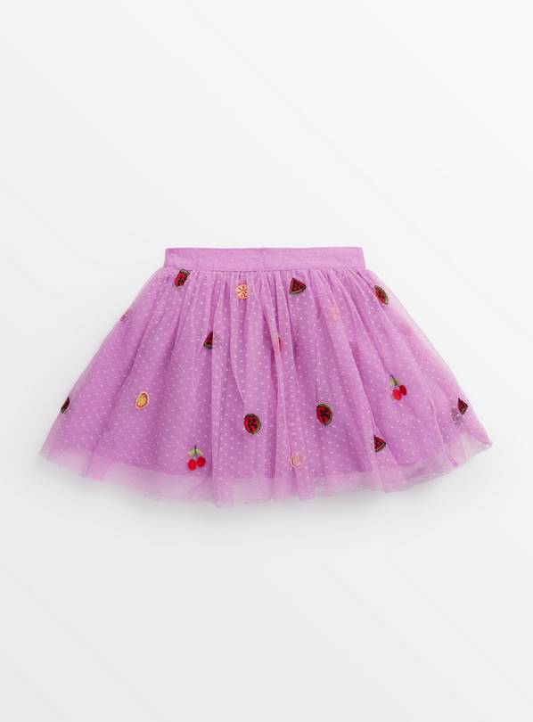 Pink Fruit Applique Tutu Skirt 1-2 years