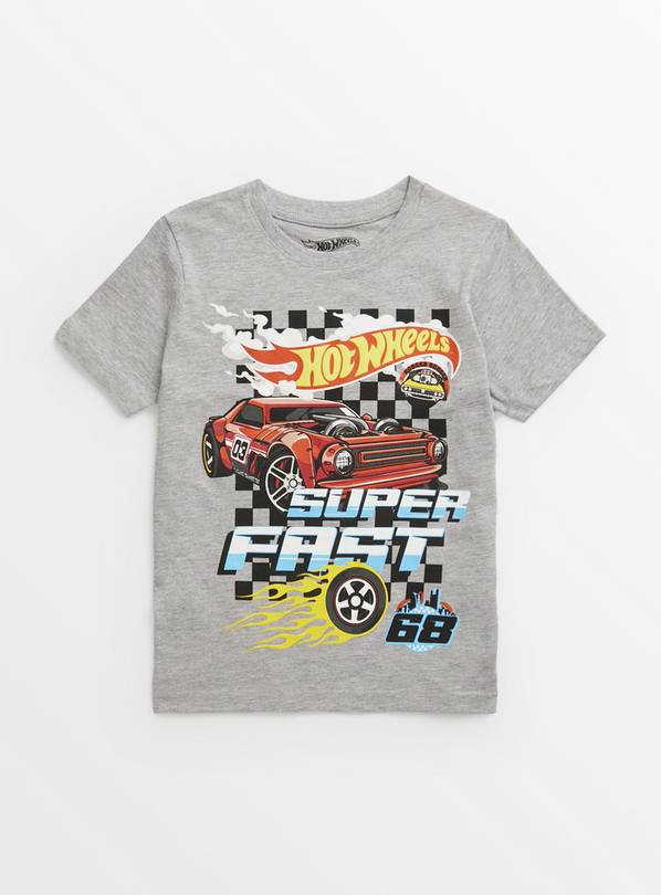 Buy Hot Wheels Grey Graphic T-Shirt 9 years | T-shirts and shirts | Tu