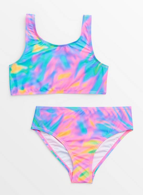Pink Tie Dye Bikini Set 9 years