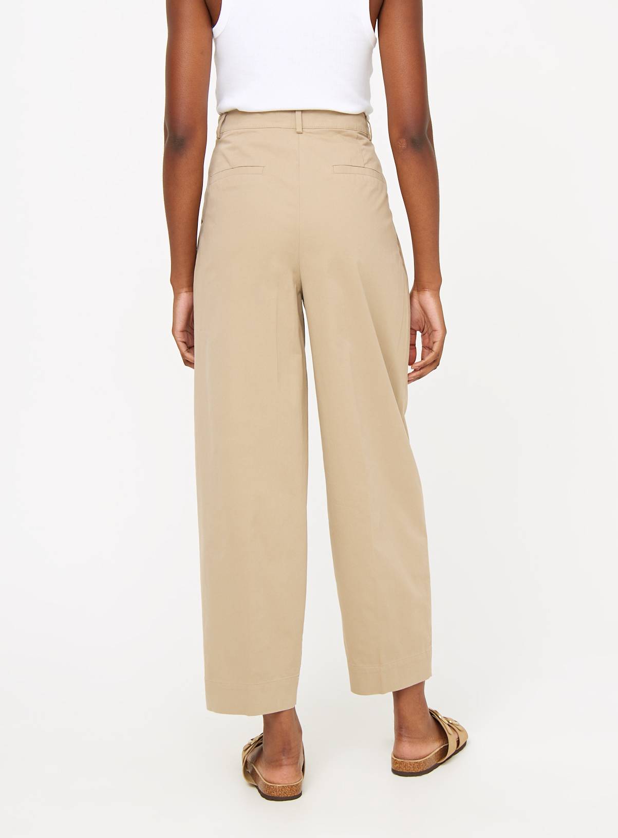 Stone Barrel Leg Chino Trousers  14L - Image 4