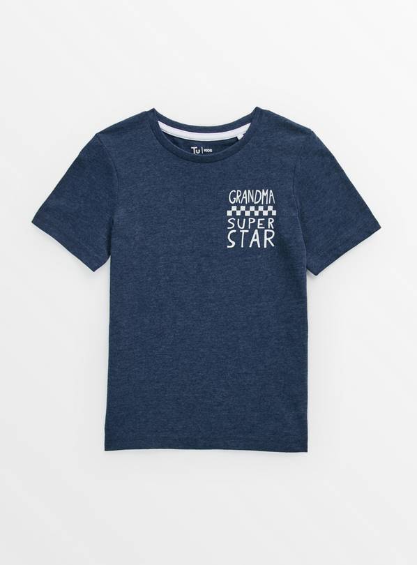 Navy Grandma Superstar T-Shirt 1-1.5 years