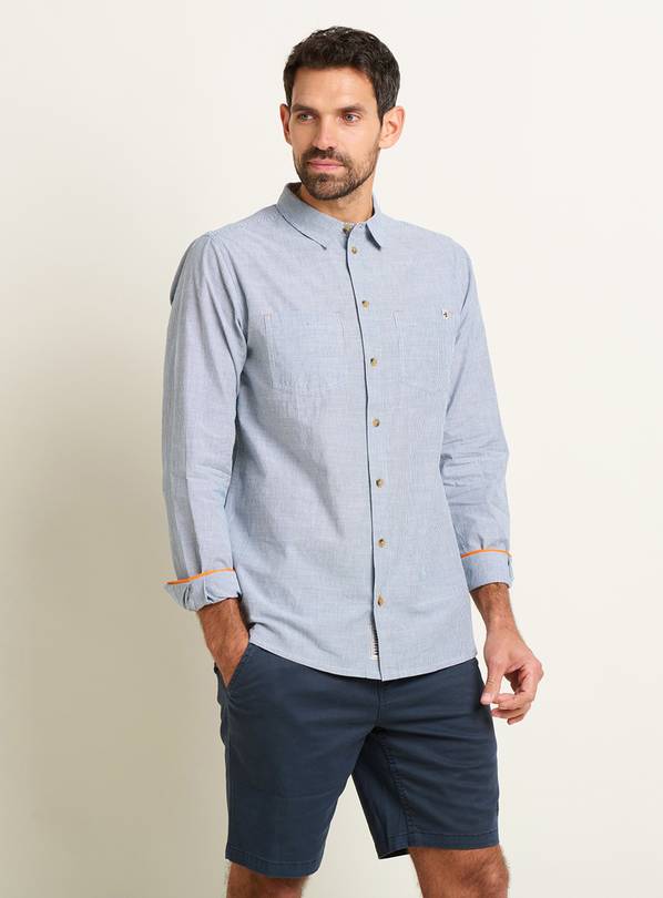 BRAKEBURN Blue Stripe Long Sleeve Shirt XL