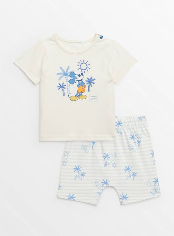 Disney Mickey Mouse Cream Printed Pyjamas  18-24 months