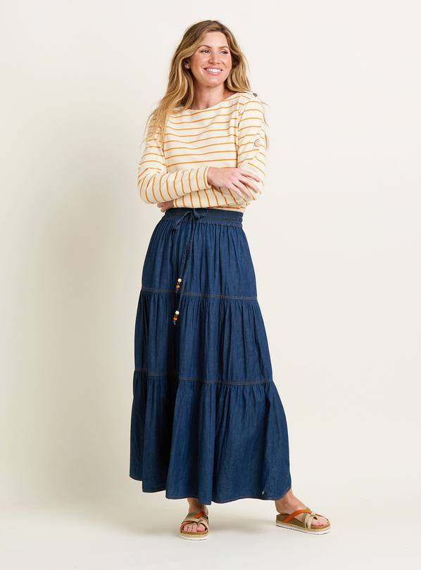 BRAKEBURN Denim Maxi Skirt 14