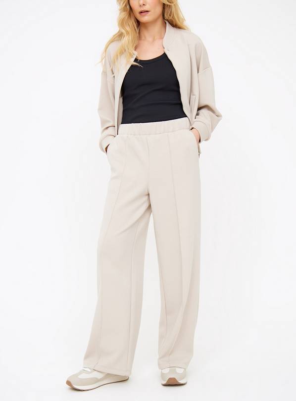 Buy Neutral Elevated Wide Leg Joggers L Joggers Tu