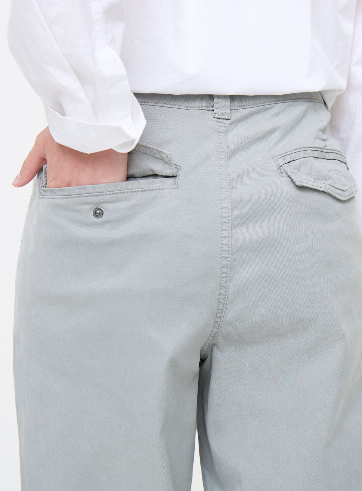 Grey Tea Dye Tapered Leg Trousers 12R - Image 3 thumbnail