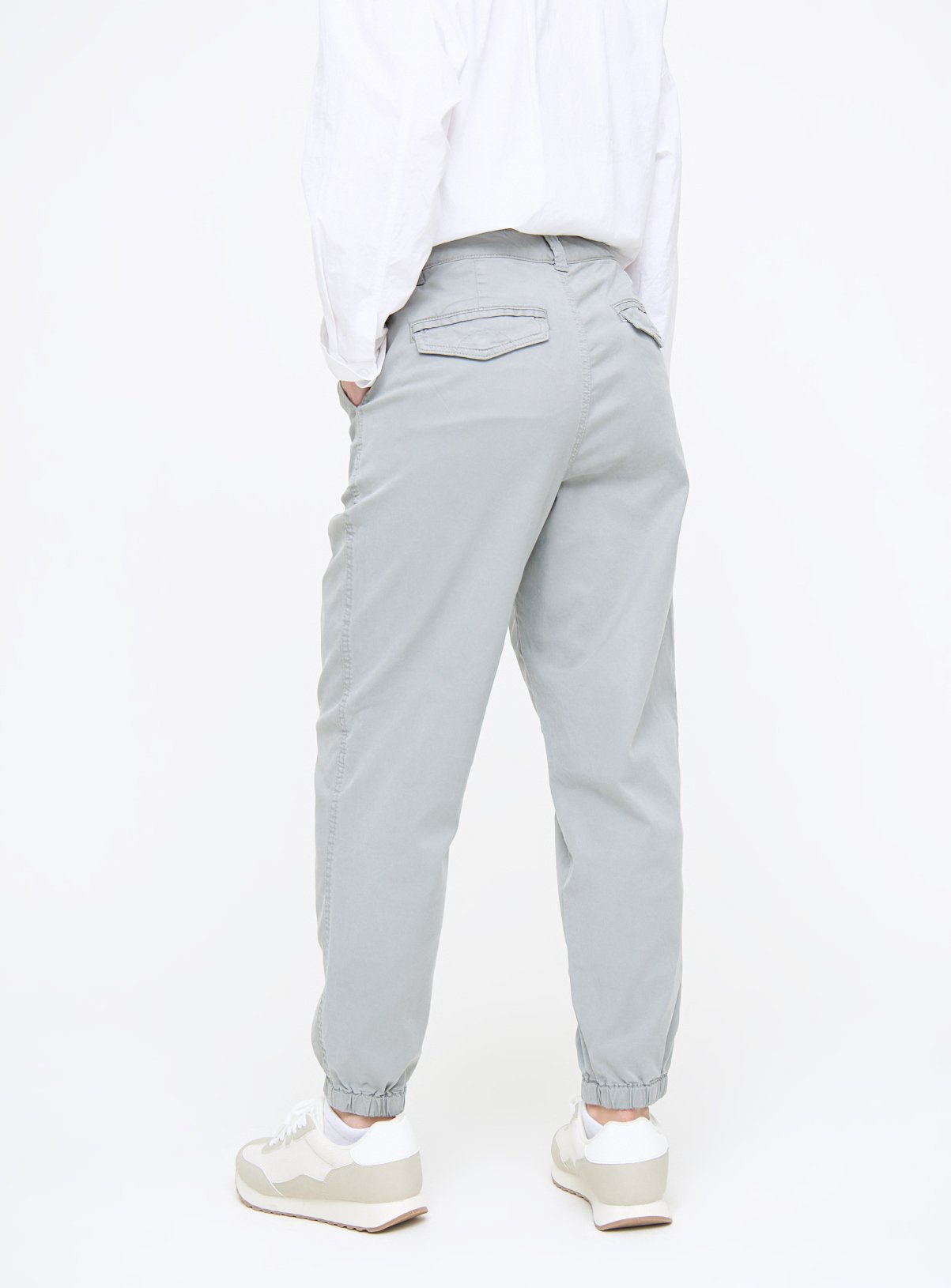 Grey Tea Dye Tapered Leg Trousers 12R - Image 4 thumbnail