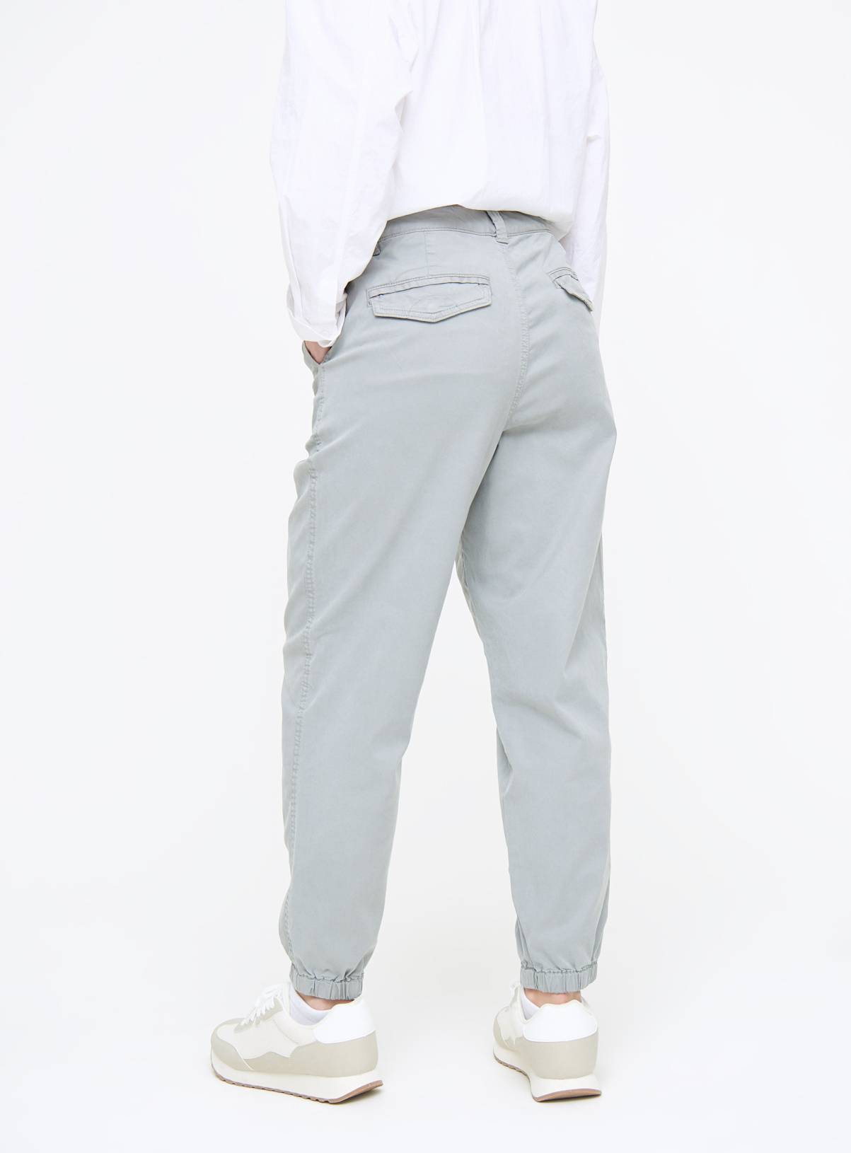 Grey Tea Dye Tapered Leg Trousers 12R - Image 4