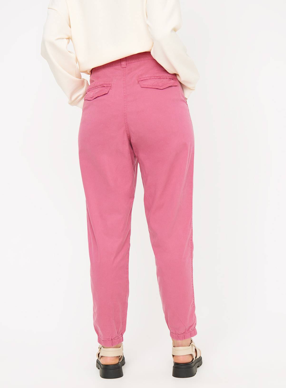 Pink Tea Dye Tapered Leg Trousers  20S - Image 4