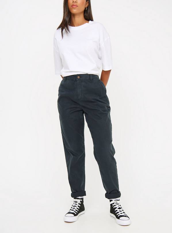 Black Tea Dye Chino Trousers  14R