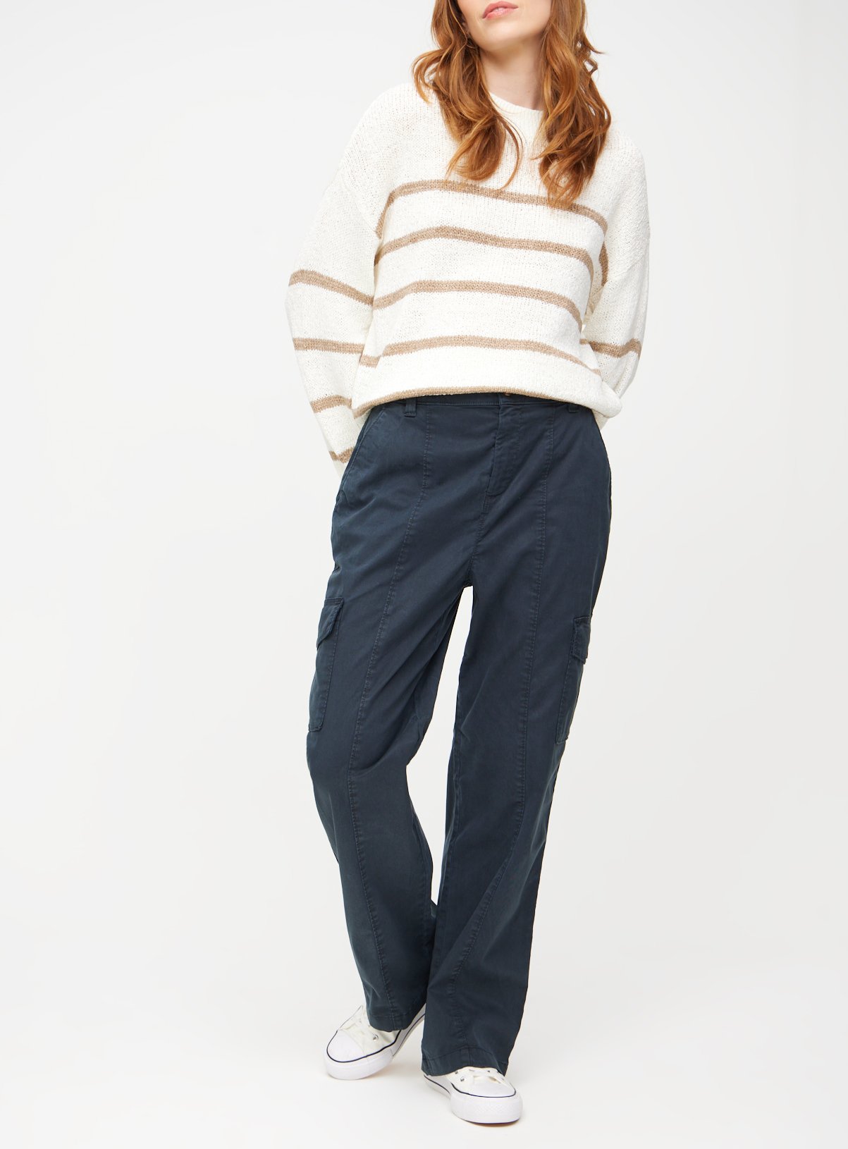 Black Tea Dye Cargo Trousers 24L - Image 1 thumbnail