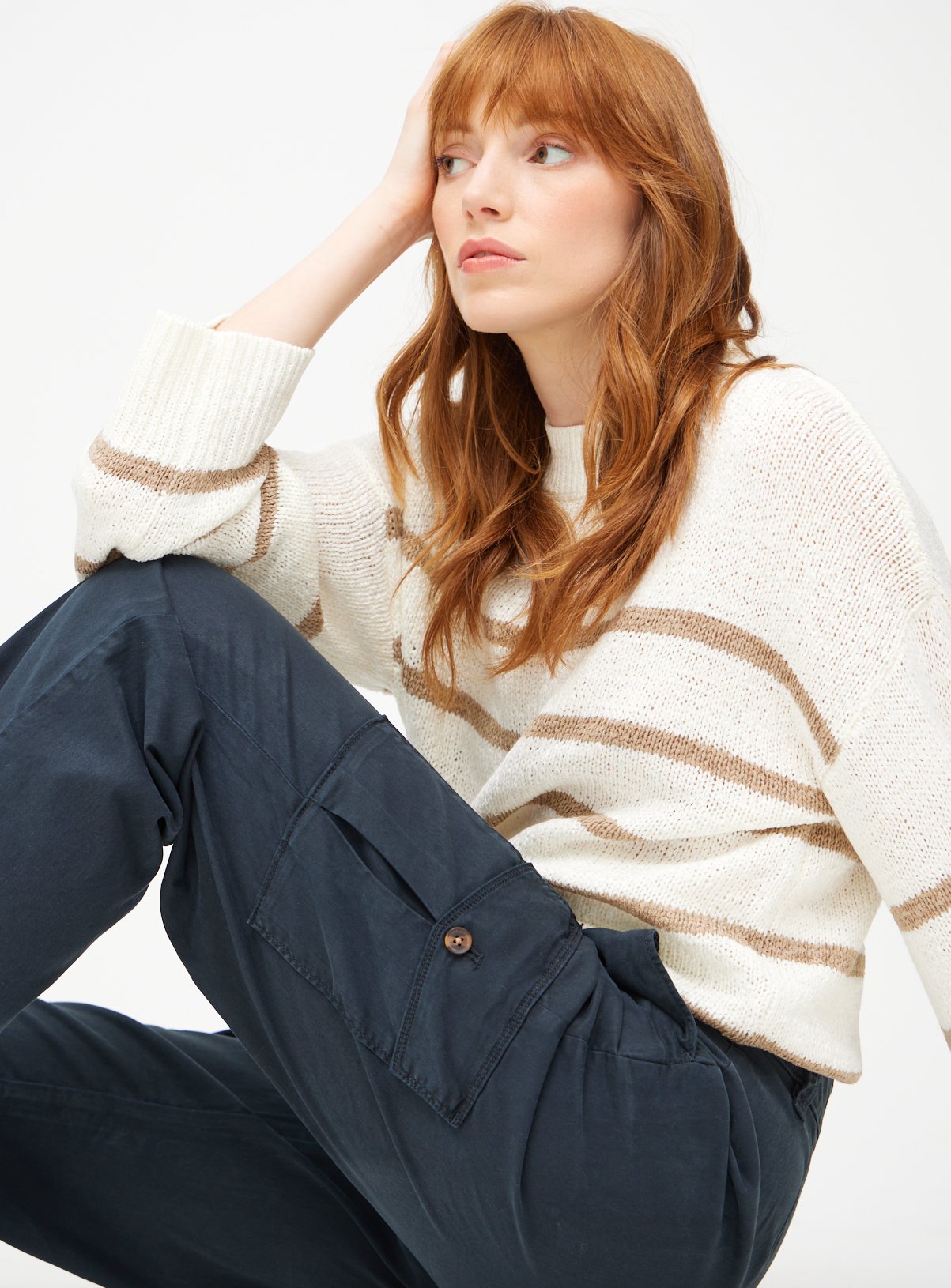 Black Tea Dye Cargo Trousers 24L - Image 3 thumbnail