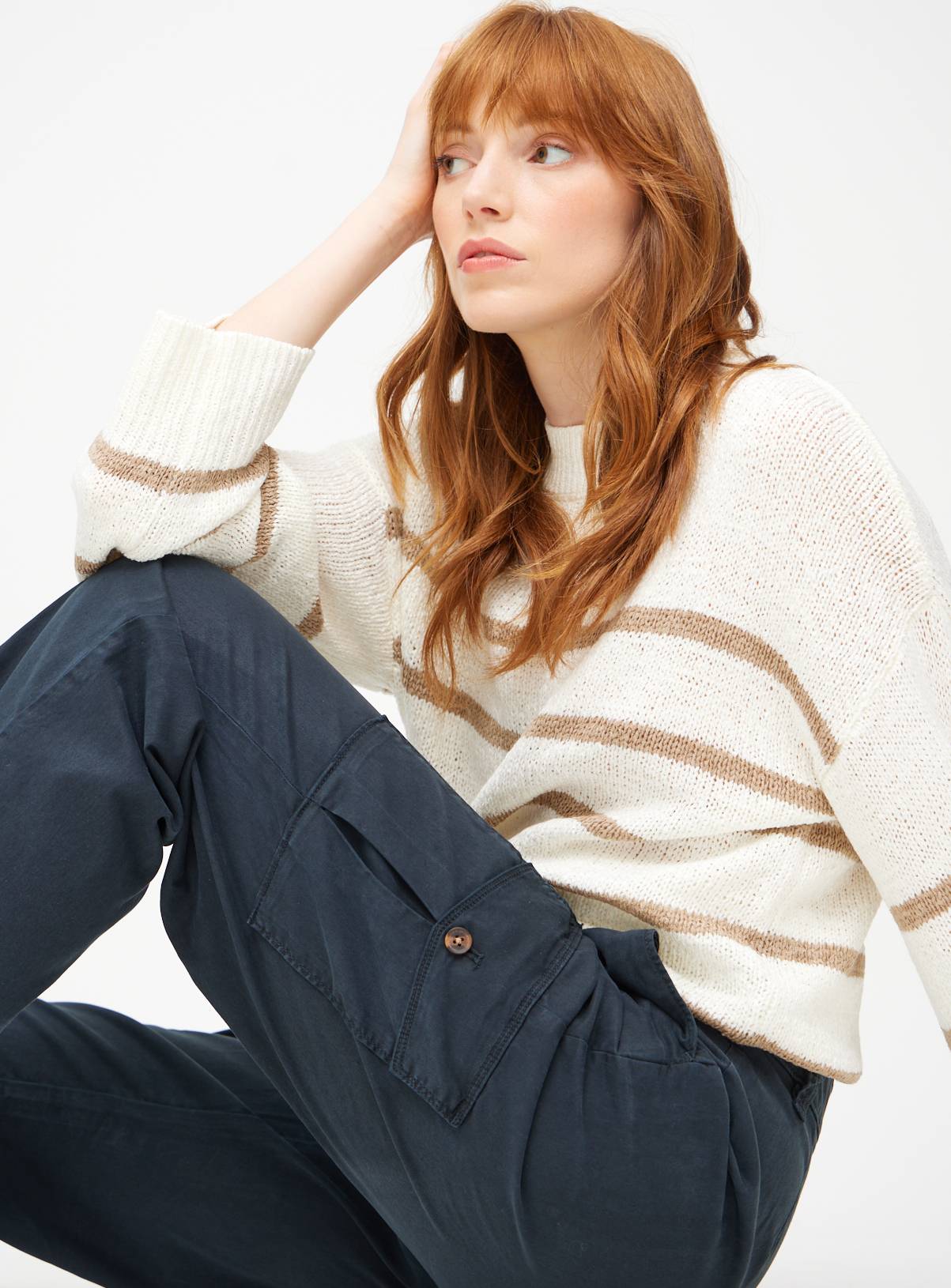 Black Tea Dye Cargo Trousers 24L - Image 3