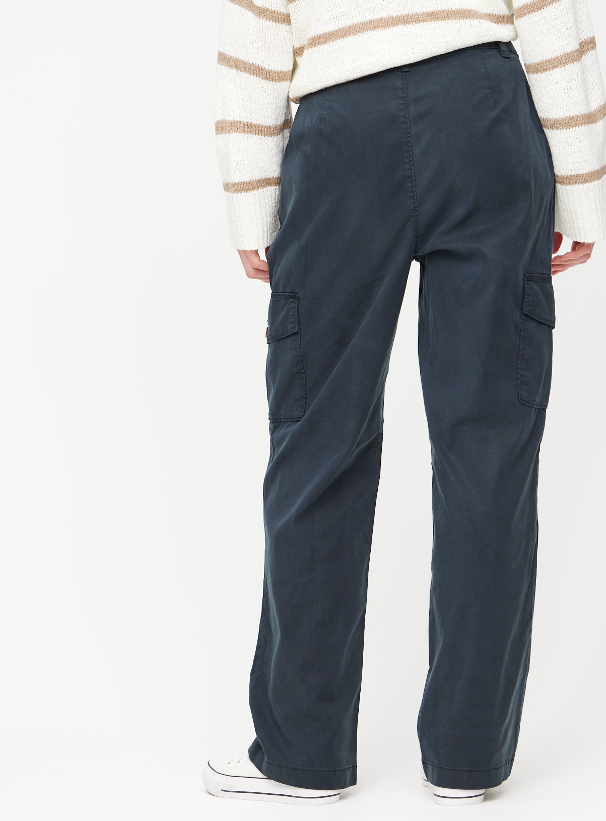 Black Tea Dye Cargo Trousers 24L - Image 4 thumbnail