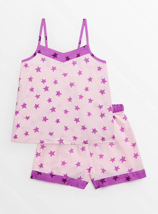Pink Star Print Shortie Cami Pyjamas 6-7 years