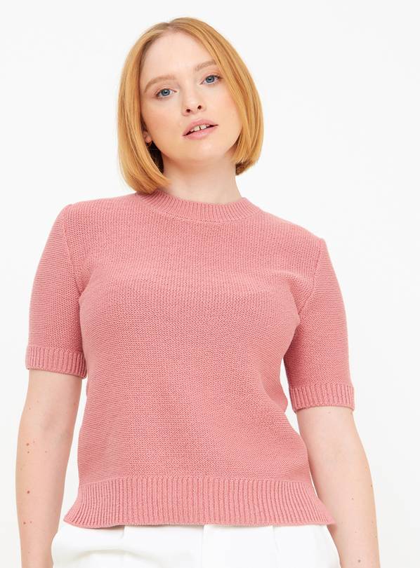 Pink Knitted Crew Neck Top 18