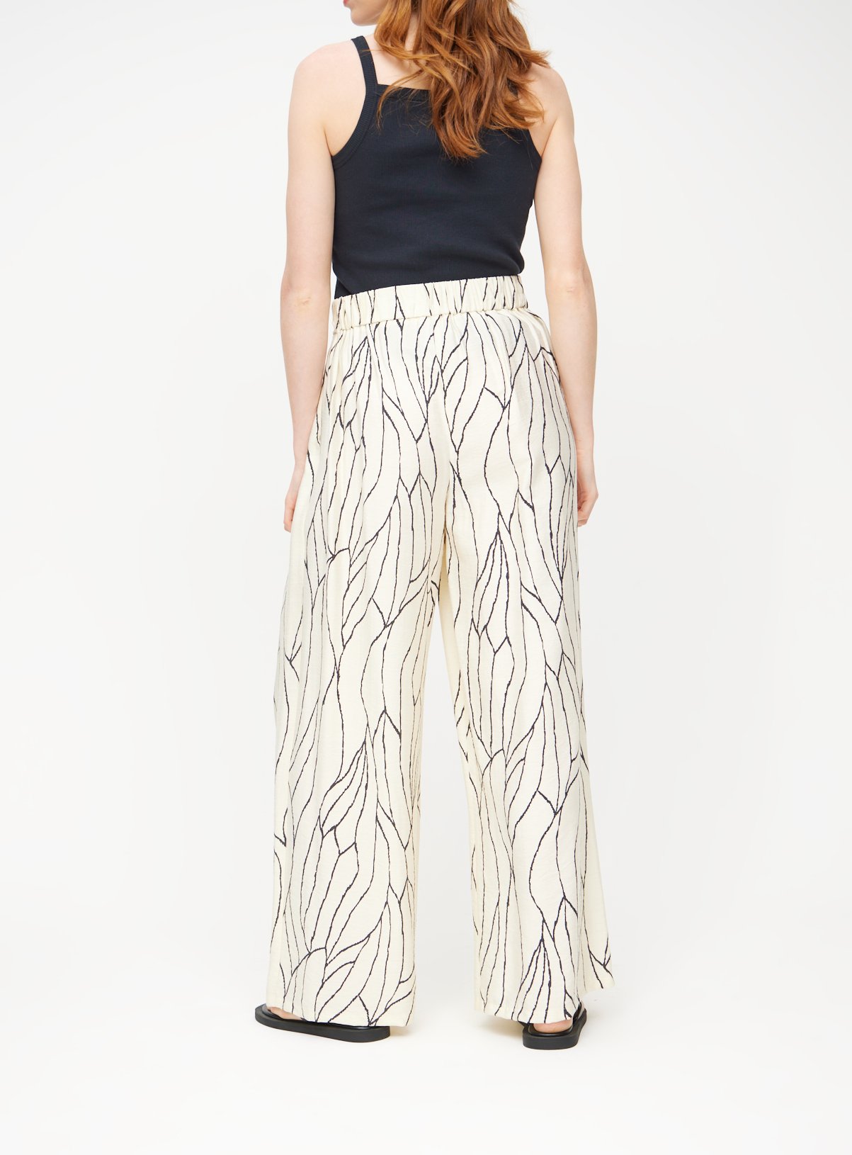 Swirl Print Ultra Wide Leg Coord Trousers 20 - Image 4 thumbnail