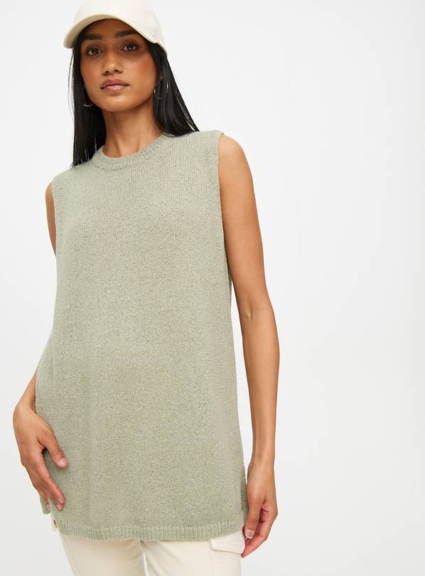 Khaki Boucle Tank Top 10
