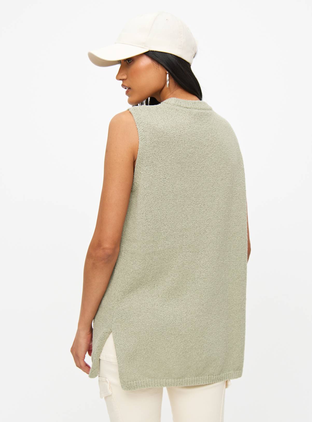 Khaki Boucle Tank Top 8 - Image 4