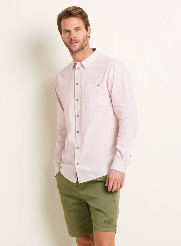 BRAKEBURN Pink Stripe Long Sleeve Shirt XL