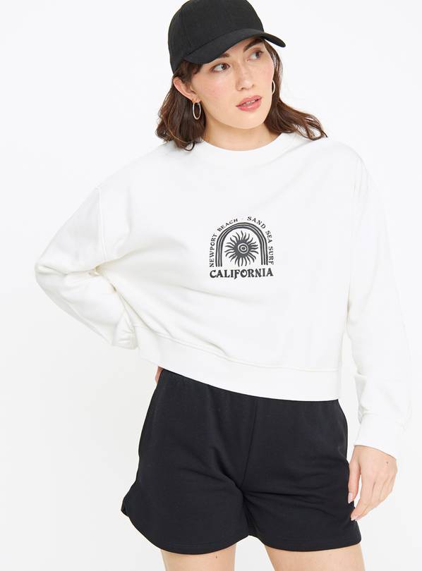 Cream California Boxy Sweatshirt S