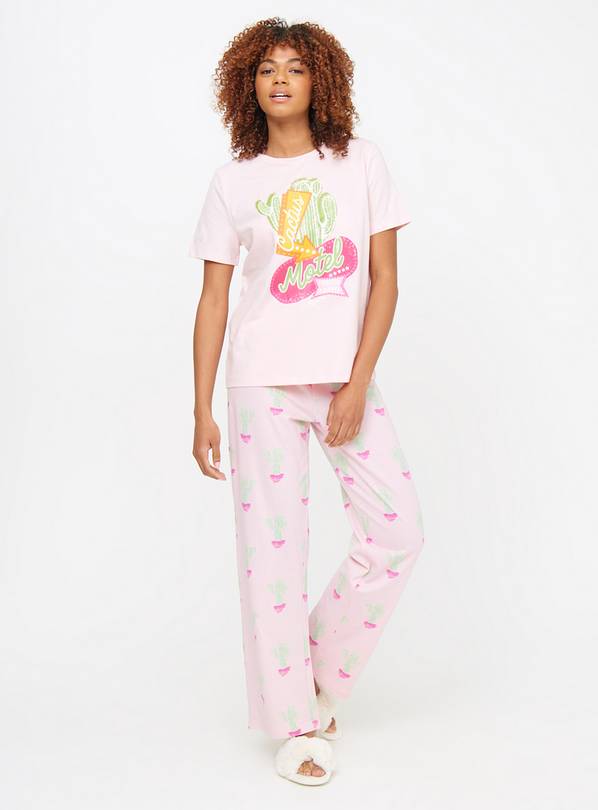 Pink Cactus Motel Pyjamas L