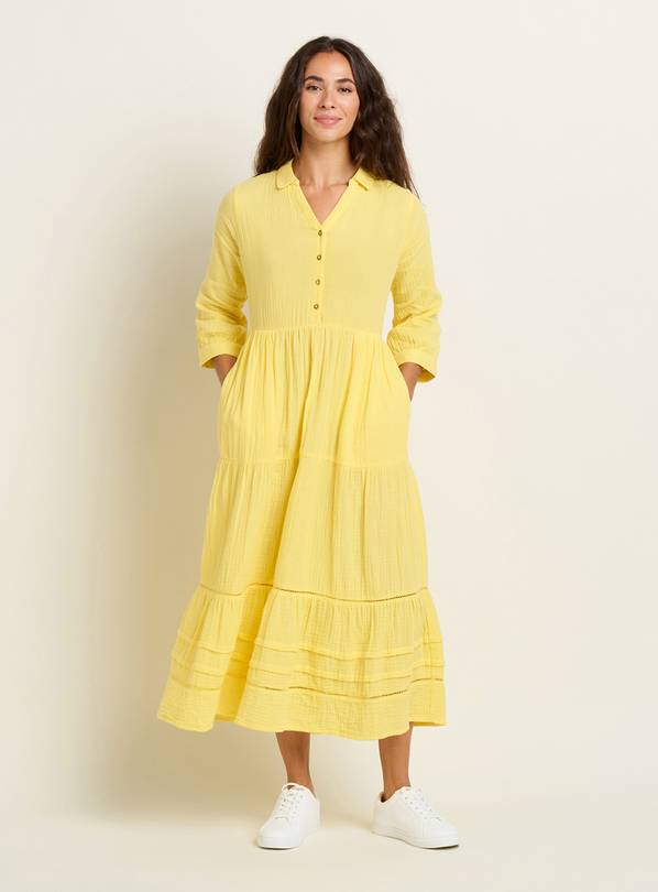 BRAKEBURN Yellow Erica Maxi Dress 18