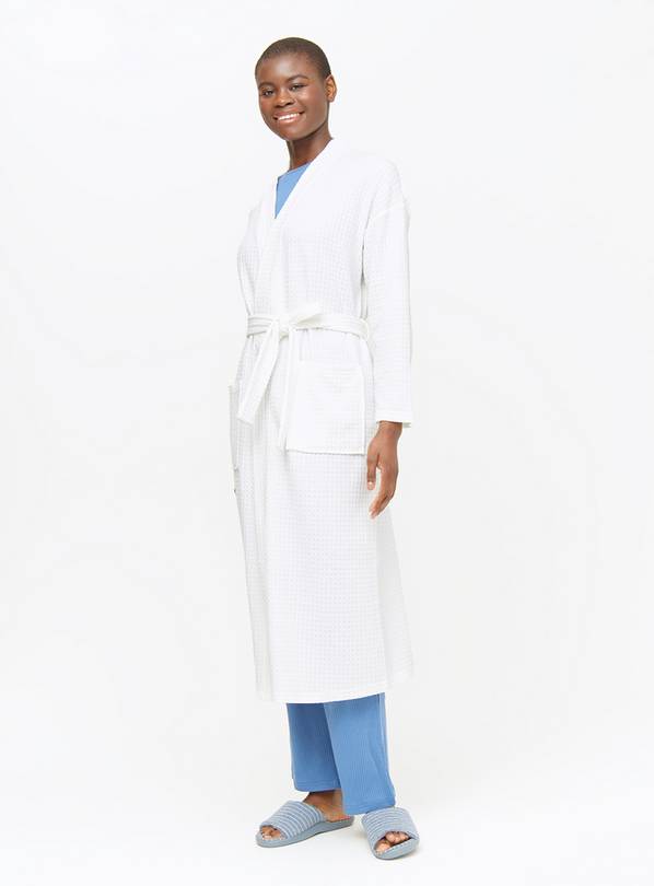 Buy White Waffle Dressing Gown S Dressing gowns Argos