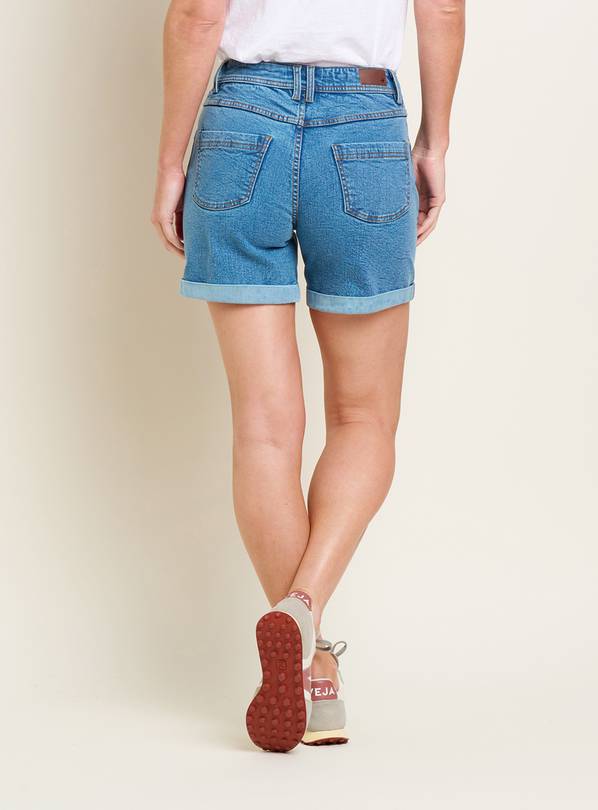 Side stripe cheap denim shorts