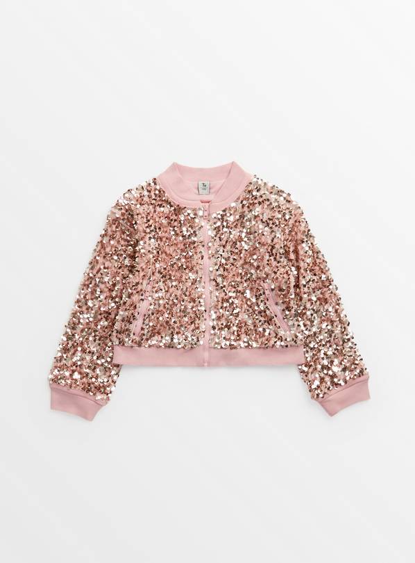 Pink Sequin Bomber Jacket 11 years