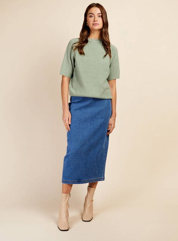 Denim midi 2025 skirt 08