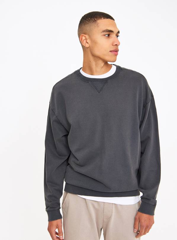 Charcoal Grey Relaxed Fit Sweatshirt L
