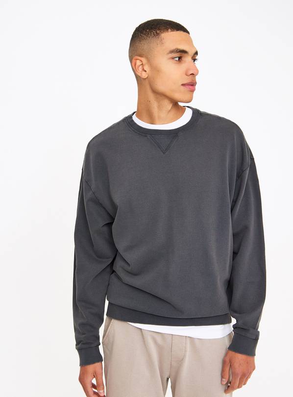 Charcoal Grey Relaxed Fit Sweatshirt S