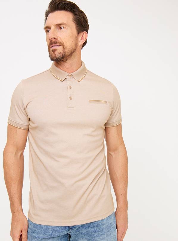 Stone Two Tone Polo Shirt XXL