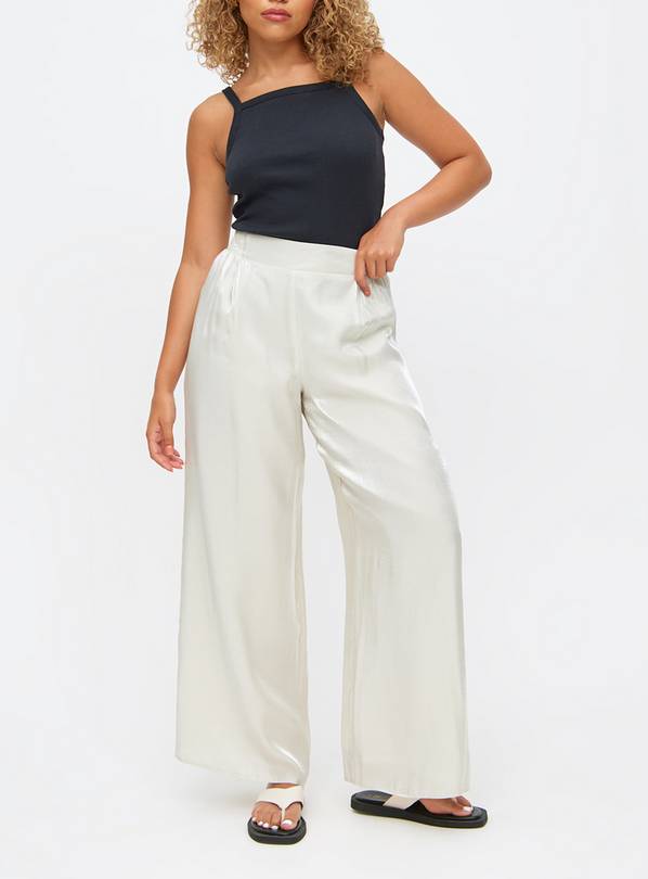 Champagne Shimmer Wide Leg Trousers 10