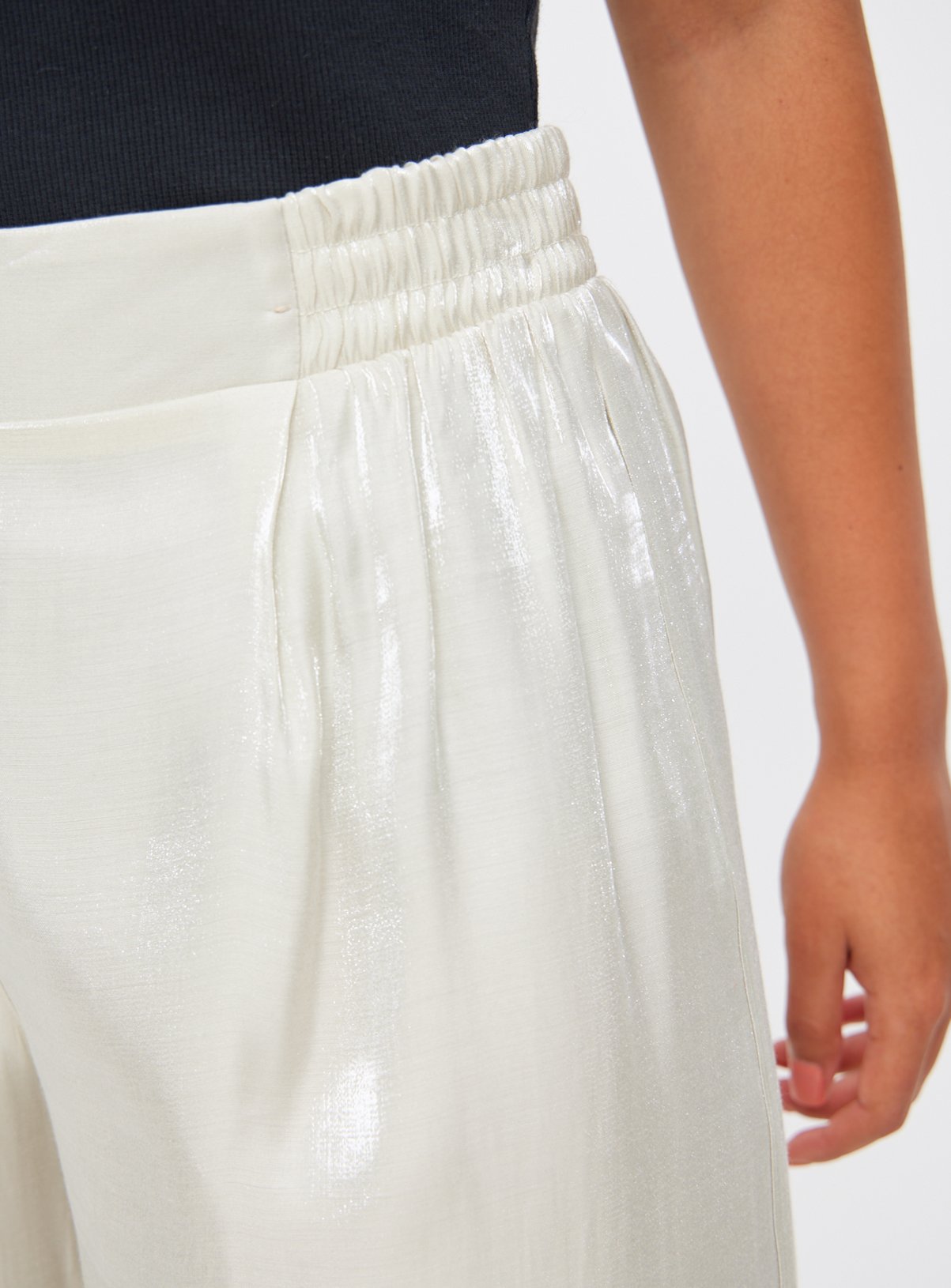 Champagne Shimmer Wide Leg Trousers 10 - Image 3 thumbnail