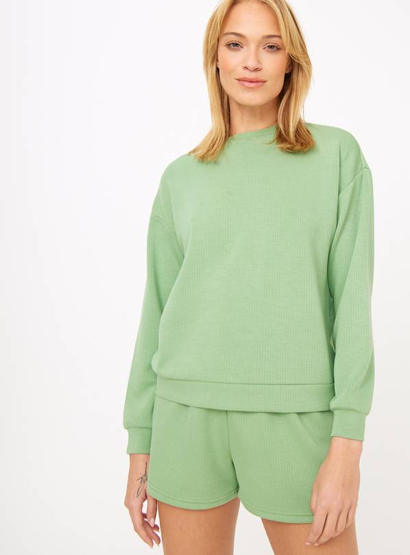 Green Soft Touch Pyjama Top & Shorts Set XL