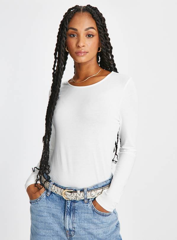 Modal White Long Sleeve Top 10