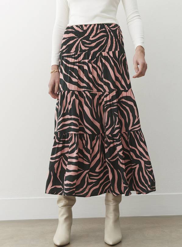 Pink shop zebra skirt