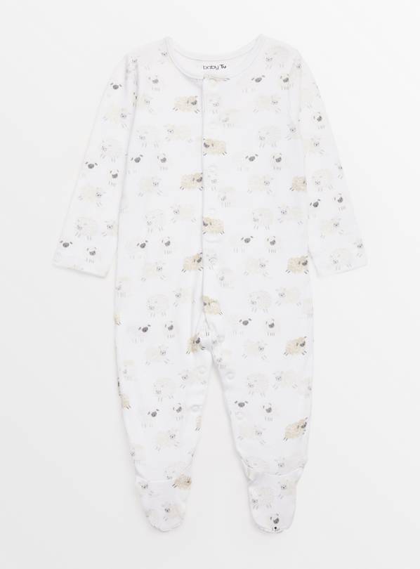 Cream Print Sleepsuit, Muslin & Bag Gift Set  3-6 months