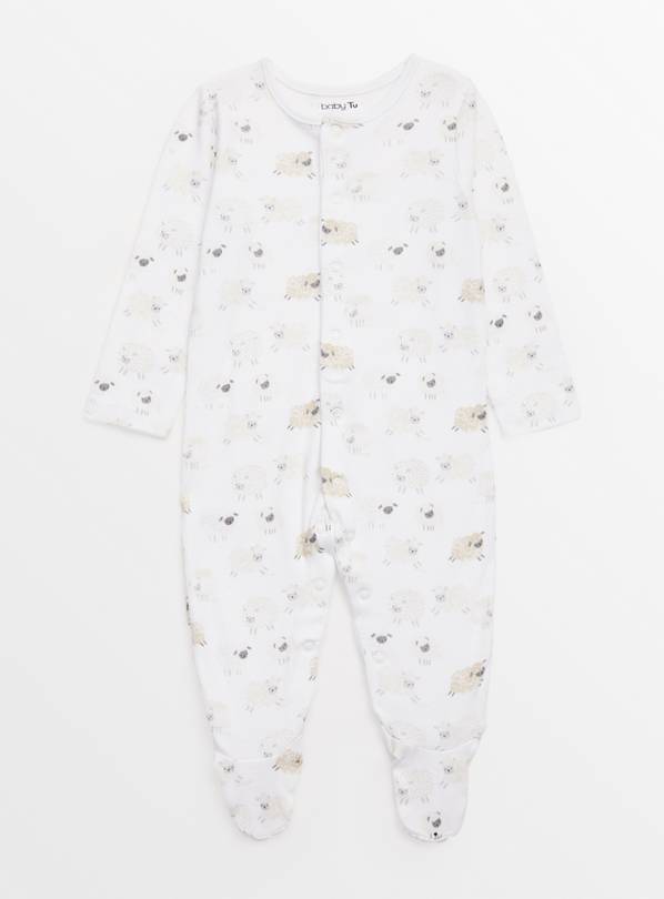 Cream Print Sleepsuit, Muslin & Bag Gift Set Up to 3 mths