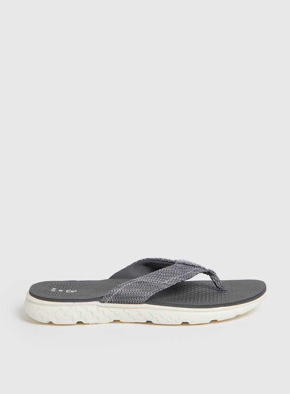 Grey Comfort Toe Post Sandal M